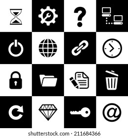 Web hosting icons for use 