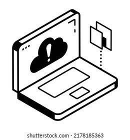 Ein Web-Hosting isometrischer Icon-Download 