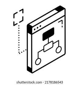 A web hosting isometric icon download 

