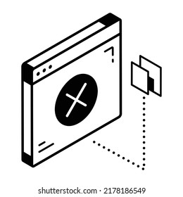 A web hosting isometric icon download 

