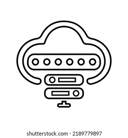Web hosting line icon. Outline vector.