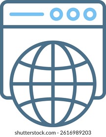 Web Hosting Line Two Colour Icon