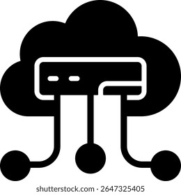 Web Hosting Design de ícone preto moderno
