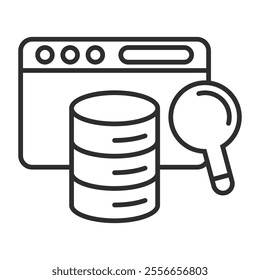 Web hosting outline icon, editable vector illustration and transparent graphic element. Isolated on white background