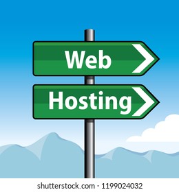 web hosting road sign arrows 