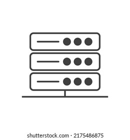 Web Hosting Server Symbol. Data storage machine. Vector.