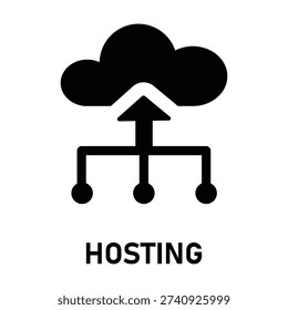 web hosting service icon set from colocation server VPN shared to CDN and SSL