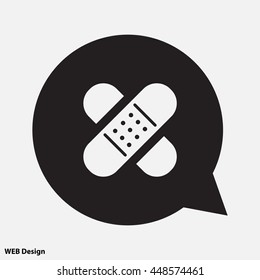 Web icon. Adhesive plaster
