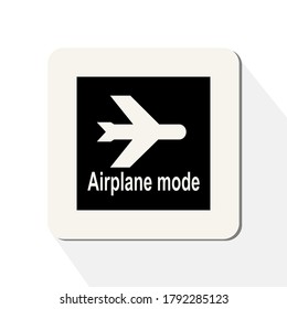 web icon. airplane mode icon. design in a flat style