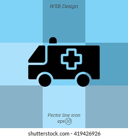 Web icon. Ambulance
