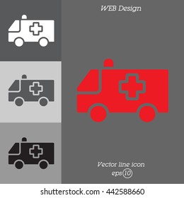 Web icon. Ambulance