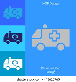 Web icon. Ambulance