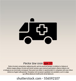 Web icon. Ambulance