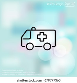 Web icon. Ambulance