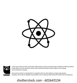 Web icon. Atom. vector illustration