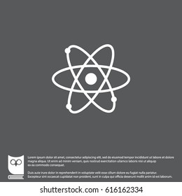 Web icon. Atom. vector illustration