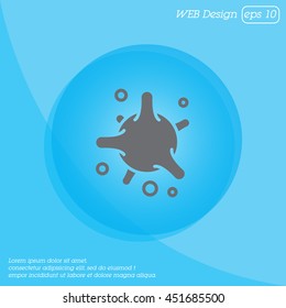 Web icon. Bacterium, virus