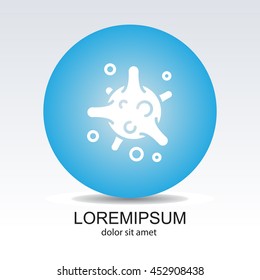 Web icon. Bacterium, virus