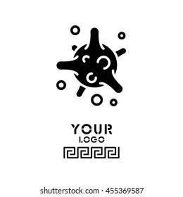 Web icon. Bacterium, virus