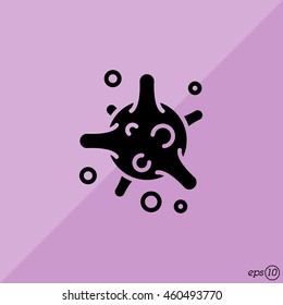 Web icon. Bacterium, virus