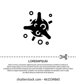 Web icon. Bacterium, virus