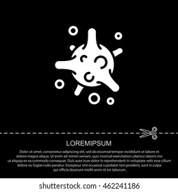 Web icon. Bacterium, virus
