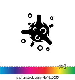 Web icon. Bacterium, virus