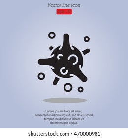 Web icon. Bacterium, virus