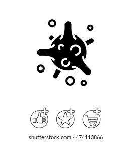 Web icon. Bacterium, virus