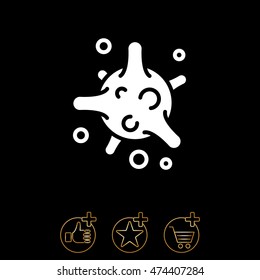 Web icon. Bacterium, virus