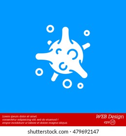 Web icon. Bacterium, virus