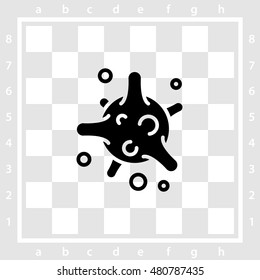 Web icon. Bacterium, virus