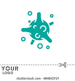 Web icon. Bacterium, virus