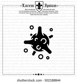 Web icon. Bacterium, virus