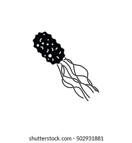 Web icon. Bacterium, virus