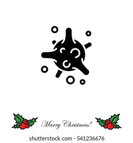 Web icon. Bacterium, virus