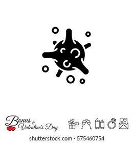 Web icon. Bacterium, virus