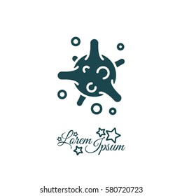 Web icon. Bacterium, virus