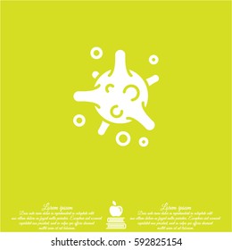 Web icon. Bacterium, virus