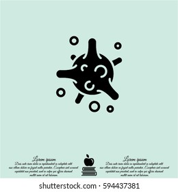 Web icon. Bacterium, virus