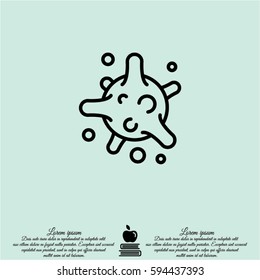 Web icon. Bacterium, virus