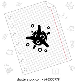 Web icon. Bacterium, virus