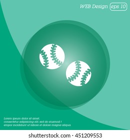 Web icon. Baseball