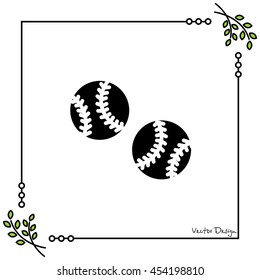 Web icon. Baseball