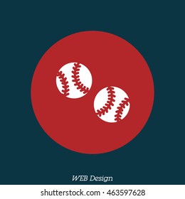 Web icon. Baseball