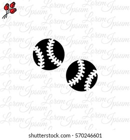 Web icon. Baseball