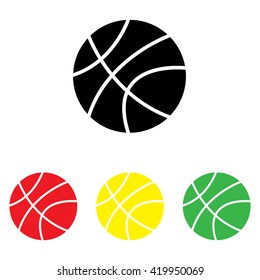Web icon. Basketball