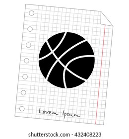 Web icon. Basketball