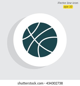 Web icon. Basketball