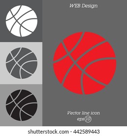 Web icon. Basketball